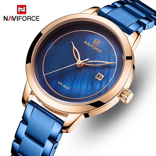 

women watches naviforce brand luxury watch quartz waterproof women&#39s wristwatch ladies girls fashion clock relogios femi, Silver