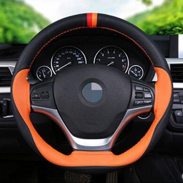 

steering wheel covers 38cm cover leather 37-38cm accessories car trim high quality