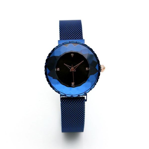 

fashion designers watches internet celebrity same style magnet woven mesh belt womens watch polygon mirror woman wristwatch casual trend ros, Slivery;brown