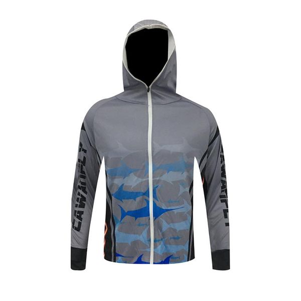 

racing jackets spring men fishing clothes long-sleeve breathable anti-uv sun protection t-shirt summer quick dry jersey, Black;red