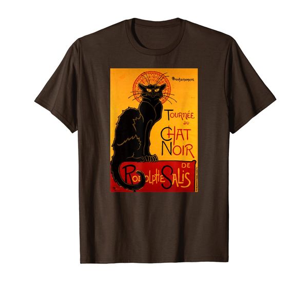

black cat t shirt vintage french art kitty cat lovers gift, White;black