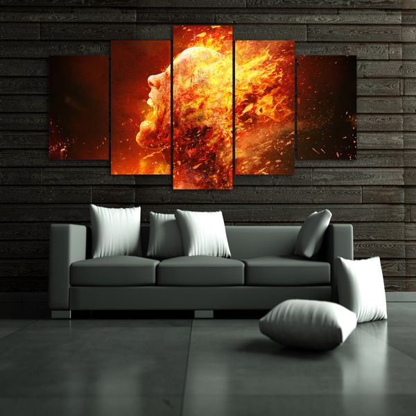 

hd printed burning man 5 piece canvas painting wall art room decor print poster picture canvas(no frame)