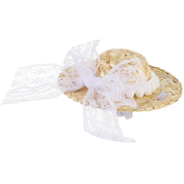 

dog apparel 1pc pet hat novel durable fashion decorative cap straw woven nice flower for cat