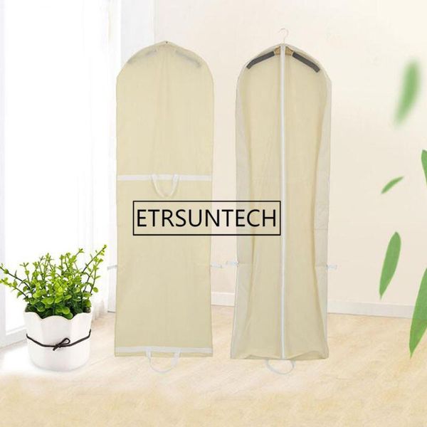 

clothing & wardrobe storage 30pcs portable translucent tulle wedding dress dust cover beige wine red non-woven bag bridal clothes protector