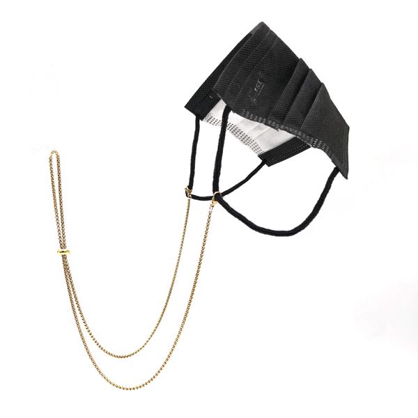 

eyeglasses chains mask glasses dual-use pendant chain square pearl stainless steel adjustable metal