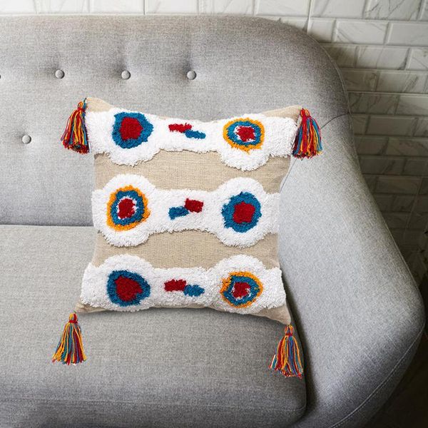 

cushion/decorative pillow vintage moroccan style cover beige geometric cushion coffee bar home decoration hidden zip open