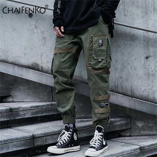 

chaifenko hip hop cargo pants men fashion harajuku black harem pant streetwear joggers sweatpant multi-pocket casual mens pants 211108