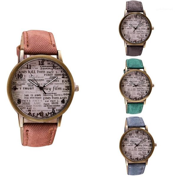 

wristwatches reef old spaper dial female watch fashion casual ladies clock quartz, Slivery;brown