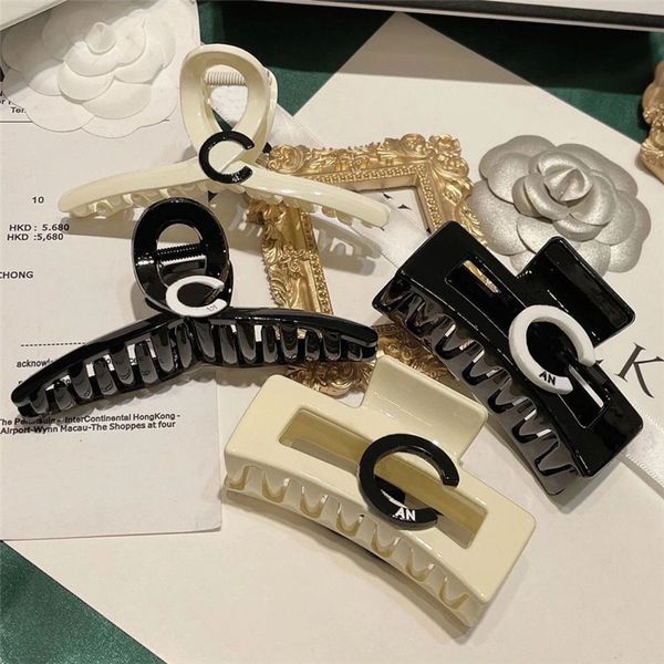 Grampos de cabelo de designer de moda feminina de luxo, garras, caranguejos quadrados grandes, plugues de grão de leopardo para acessórios de cabelo femininos