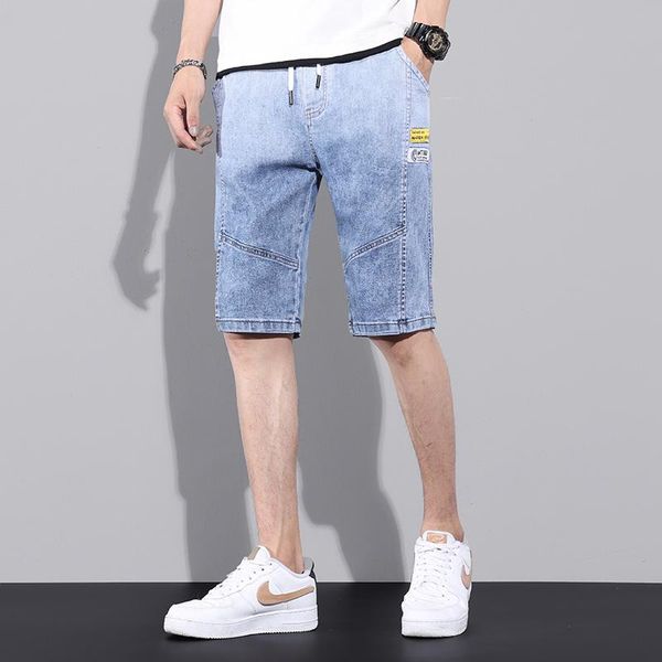 

men's jeans 2021 summer high-quality student five-point pants korean gradient shorts, Blue