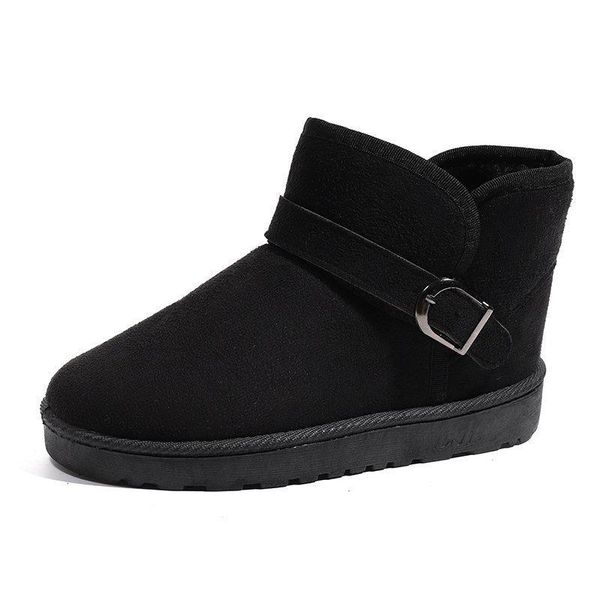 

boots women's shoes snow high winter fashion plush warm, Black