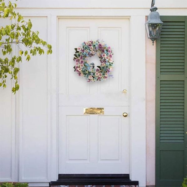 

decorative flowers & wreaths artificial lavender rose spring flower wreath decoration for wedding front door drop