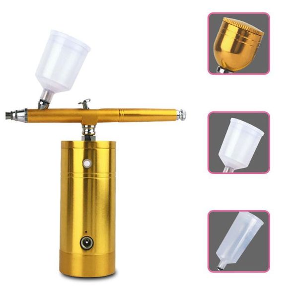 

professional spray guns portable airbrush kit compressor usb charging air brush paint gun deep hydrating sprayer for nail art tattoo cake ma