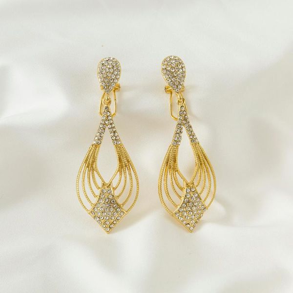 

dangle & chandelier gold silver color retro drop female earrings sweet long crystal