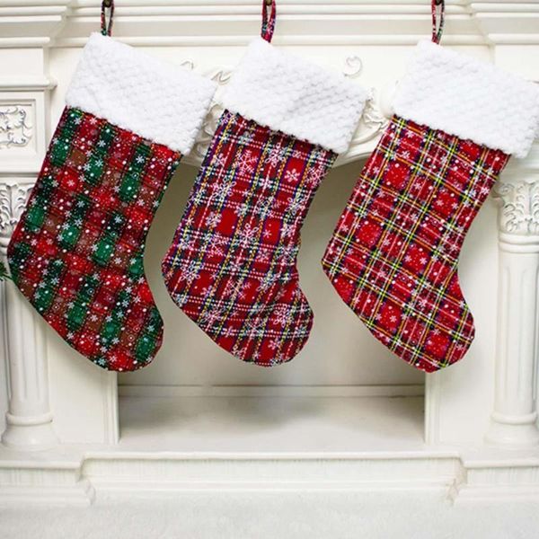 

christmas decorations stocking sock candy gift bag container tree hanging ornament decor bright color decoration
