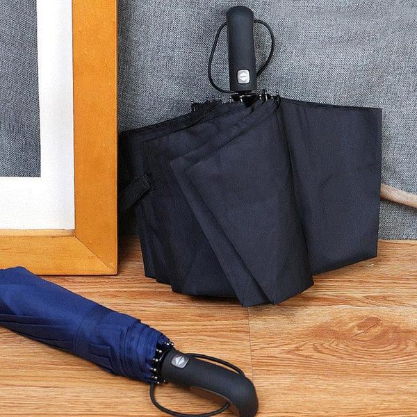 

umbrellas automatic umbrella rain man women fully-automatic anti uv parasol business ultra-light three folding