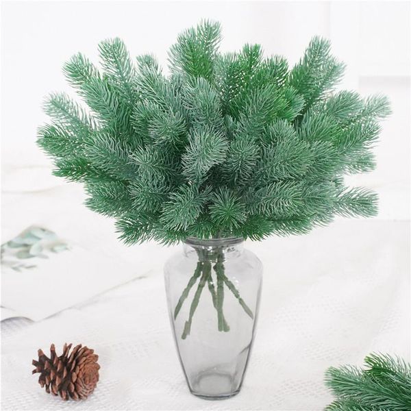 

decorative flowers & wreaths 1 pcs artificial plants pine branches christmas tree accessories diy year party decorations xmas ornaments kids
