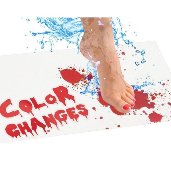 

bath mats halloween bloody floor mat blood novelty horrible color changing rug water absorption non-slip decor
