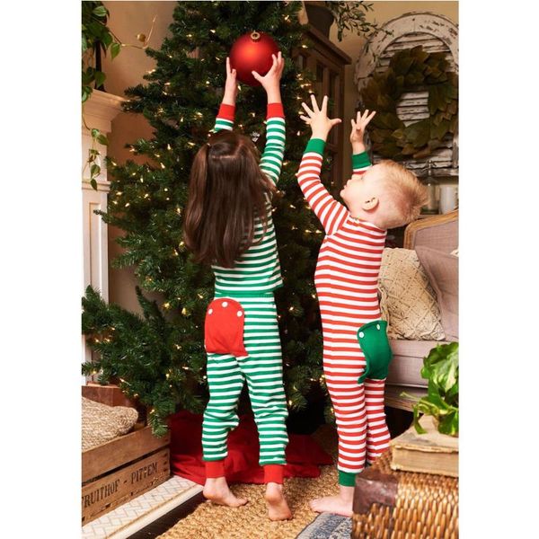 

rompers baby boy girl romper overalls striped pajamas nightwear christmas xmas pjs set sleepwear long sleeve pockets, Blue