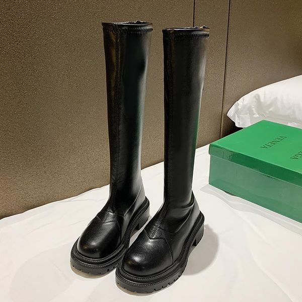 

boots women's fashion outdoor motorcycle winter trends street lady shoes platform sports leisure boot size 35-40, Black