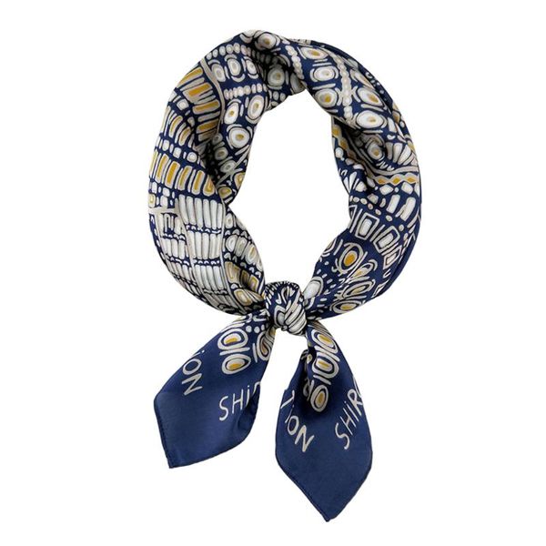 

scarves moribty 70cm women silk square scarf bandanas vintage spring-autumn hair ribbon headband foulard femme neckerhief bag wraps, Blue;gray