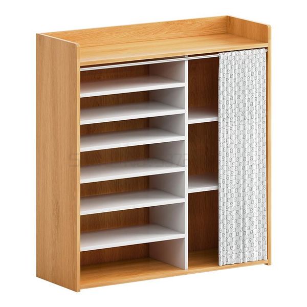 

clothing & wardrobe storage simple shoe rack nordic household doorless cabinet door multi-layer dust-proof shelf with back plate