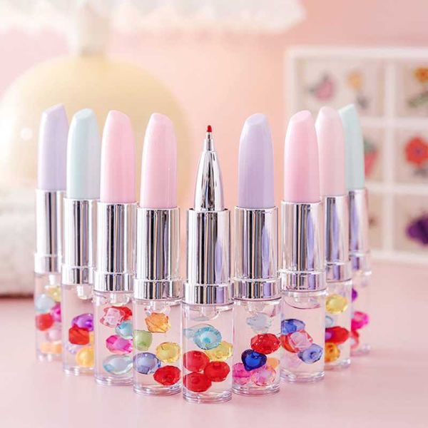 

gel pens 3pc creativity lipstick shape pen kawaii learning stationery creative writing black signature marker office school supplies