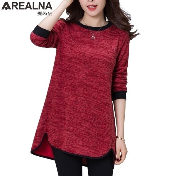 Mulheres Túnicas Blusas Coreano Moda Escritório Desgaste de Algodão Blusa Plus Size 4XL Mulheres Longas Mulheres Manga Longa Casual Camisa Solta 210317