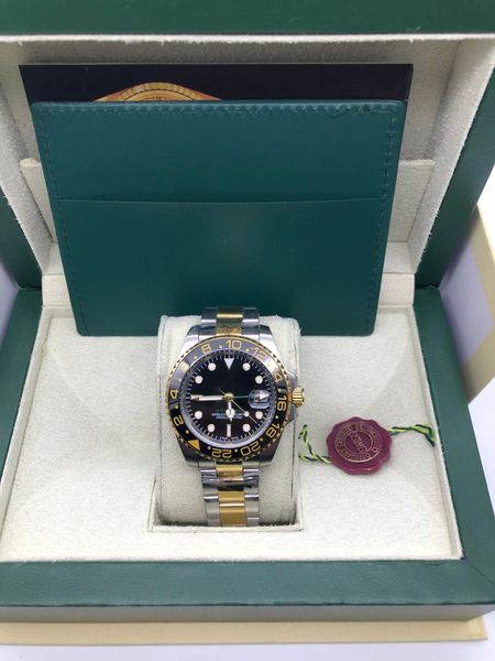 

with original box men watch 40mm 116610 mechanical automatic watch ceramic bezel sapphire watches glide buckle 2813 movement watches wristwa, Slivery;brown