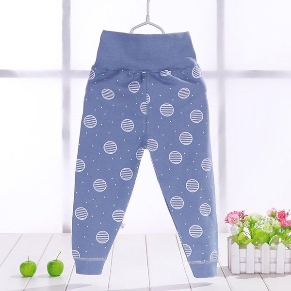 

trousers baby boys spring winter pants cotton children's clothing high waist belly button girls long pant plaid kids sweatpants, Blue