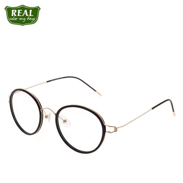 

fashion sunglasses frames real ultralight metal optical glasses men women students myopic reading prescription, Black