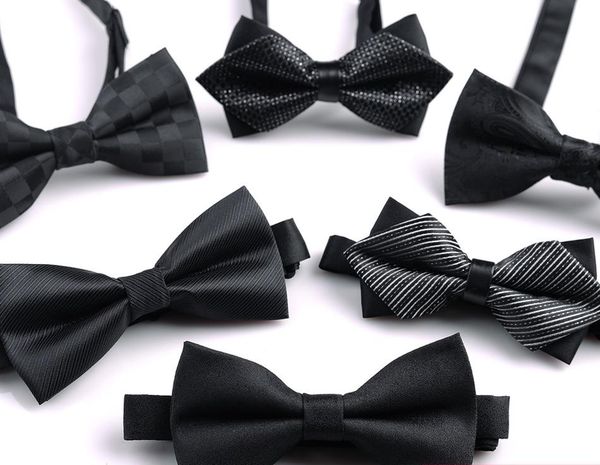 

neck ties men's black bow tie shirt suit groom wedding korean version solid color man gift box, Blue;purple