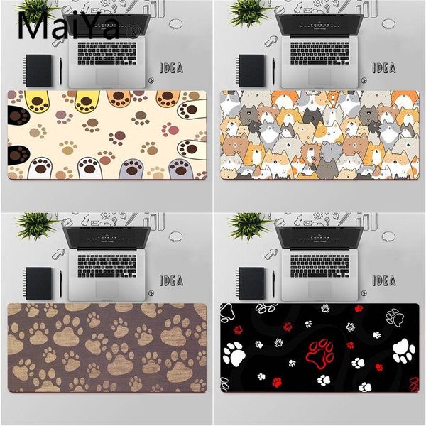 

mouse pads & wrist rests maiya cute cats pattern locking edge pad game large keyboards mat