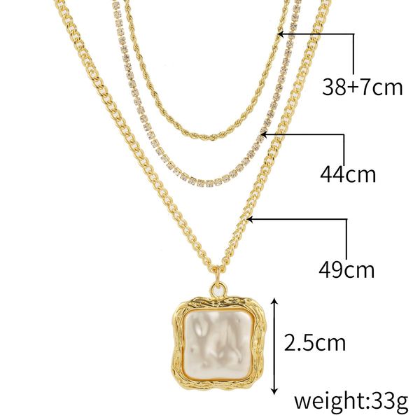 

special-shaped pearl pendant pearl necklace texturexture, Silver