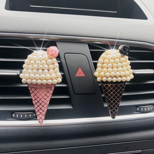 

car perfume spice diffuser hairpin decoration ornaments cute ice cream fresh air accessories freshener