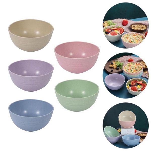 

bowls 10pcs wheat straw lightweight rice (+ blue + beige green purple)