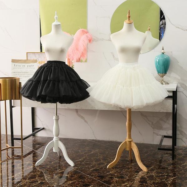 

puffy tulle underskirt petticoat crinoline white black soft organza lolita tutu skirt wedding ballet dance pettiskirts skirts