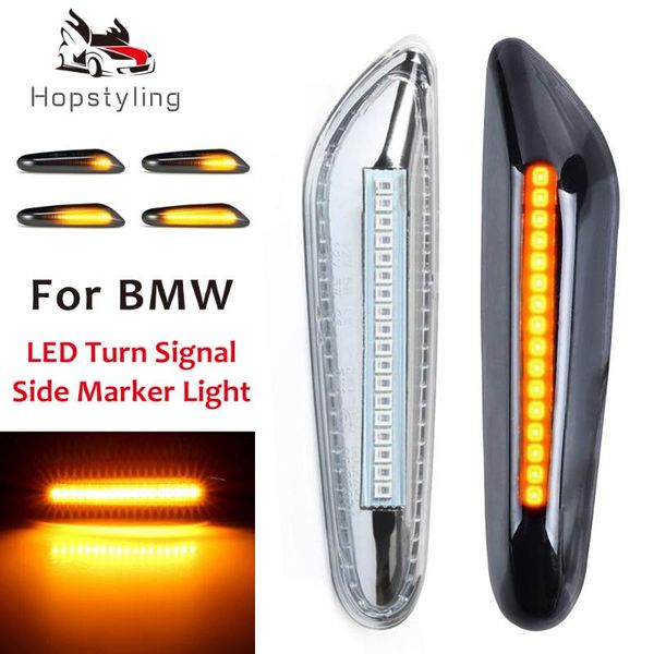 

2pcs sequential flashing led turn signal side marker lights for e46 e90 e87 x3 e83 x1 e84 x5 e53 e91 e92 e60 e61 e81 e82 e88 emergency