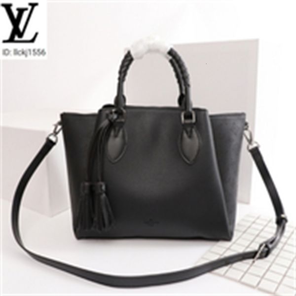 

shoulder brand iconic designer women luxury 6ak3 totes m55030 handbags black bags perforated handles cowhide bags tassel cross handbag b, Red;black