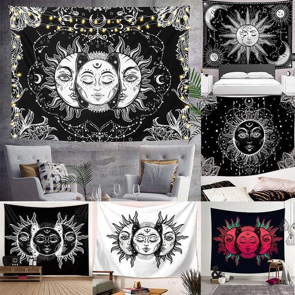 

tapestries moon sun series tapisserie tarot mandala wall hanging tapestry polyester bedroom living room home decoration 95x73cm