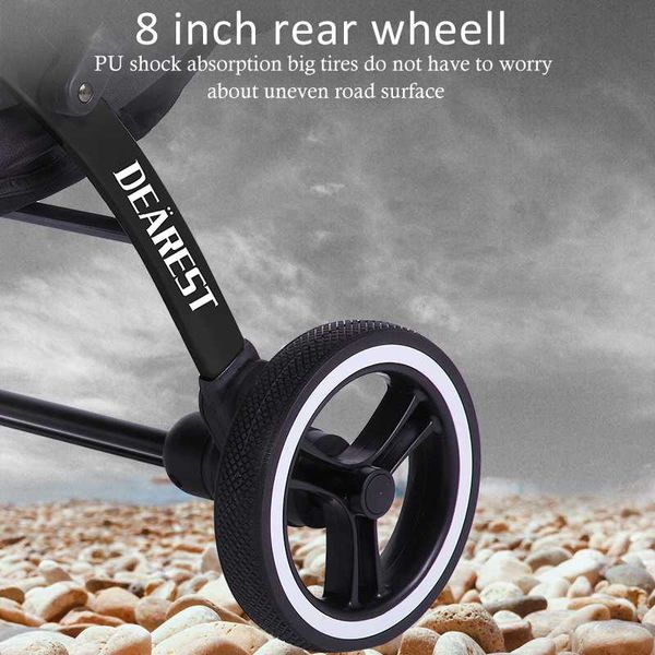 

stroller parts & accessories dearest 818+ baby rear wheel pu large wheels 8 inches