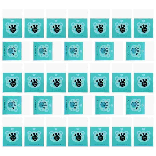 

gift wrap 200pcs bags lovely cartoon bear pattern self-adhesive candy (blue)
