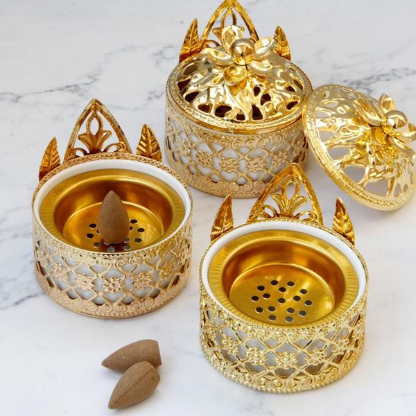

muslin backflow incense burner eid plating traditional fort home decorative ornaments decor bowl fragrance lamps