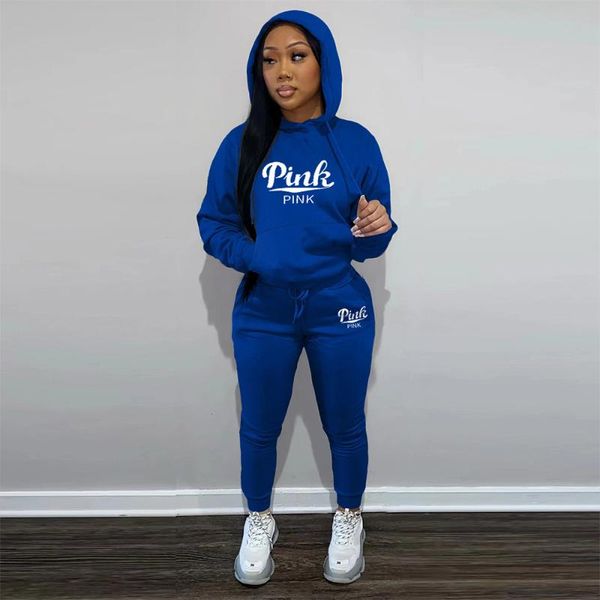 Calças de duas peças das mulheres Oein 2022 Designer de luxo 2 pcs conjuntos de manga completa sólida de manga moderna mulher senhora casual tracksuit para mulheres esporte