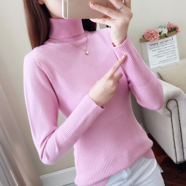 

women's sweaters thick turtleneck warm 2021 women sweater autumn winter knitted femme pull high elasticity soft female pullovers sweate, White;black