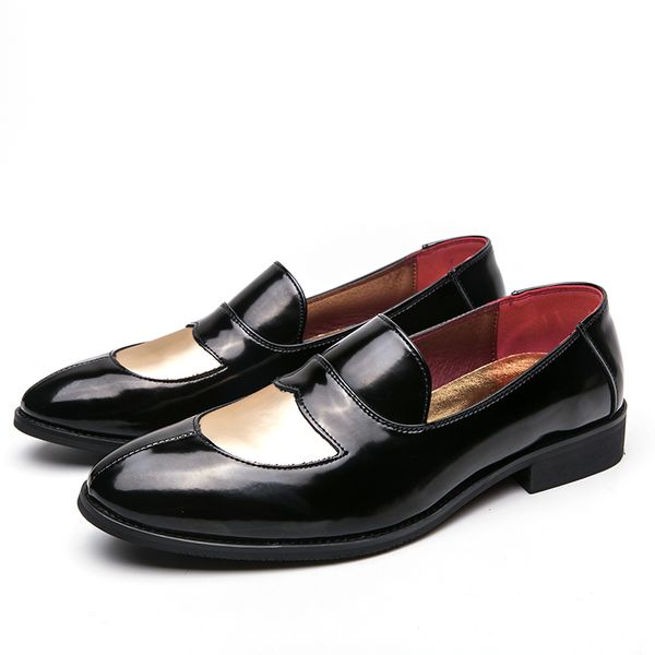 

2021 luxury mens dress leather shoes office business casual leather shoes men formal wedding fashion flat shoes big size 38-48, Black