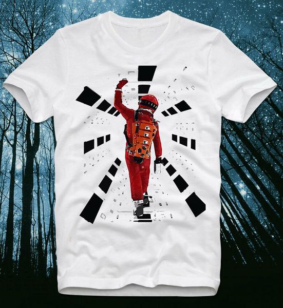 

t-shirt 2001 a space odyssey space sci fi vintage retro kubrick science fiction, White;black