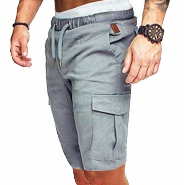 

men's shorts 2021 bermuda mens summer military tactical joggers cargo multi-pocket fashion vintage casual sports, White;black