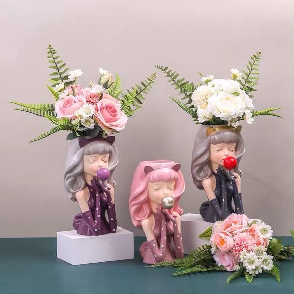 

vases luxury cute girl vase living room deskflower arrangement home decoration bedroom storage desk accessories