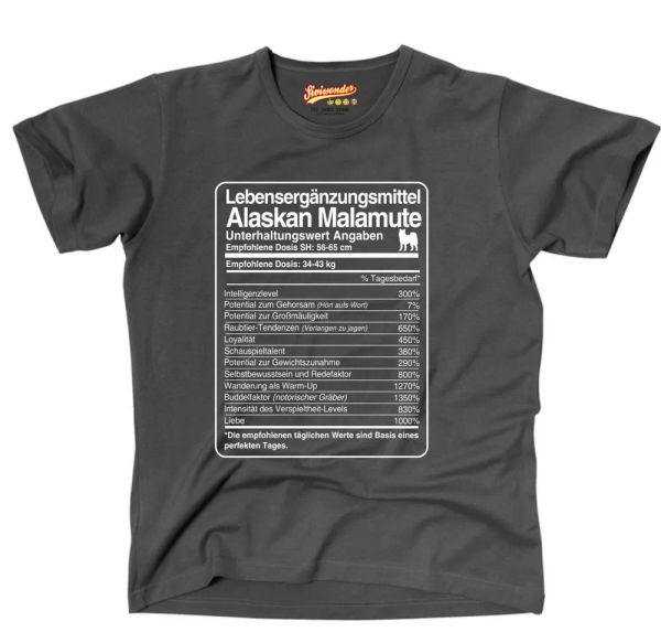 

t-shirt dose alaskan malamute living supplements men dog dogs, White;black
